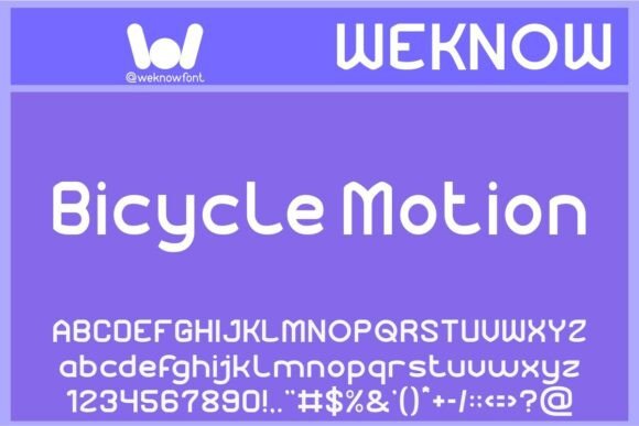 Bicycle Motion Typeface for Modern Web Design