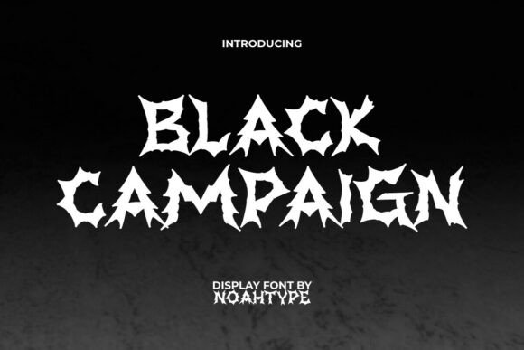 Black Campaign Font for Bold Maker Designs
