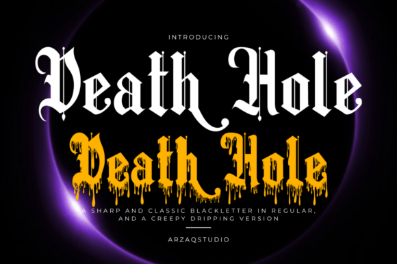 Black Hole Font: A Bold Gothic Duo for Designers