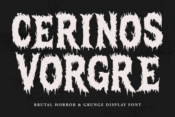 Cerinos Vorgre: A Raw Display Font for Bold Branding
