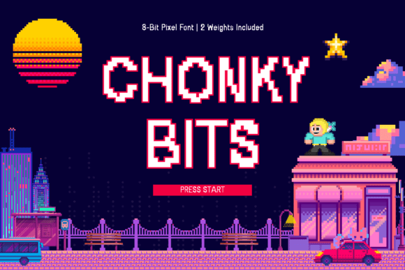 Chonky Bits: The Retro Pixel Font for Bold Campaigns