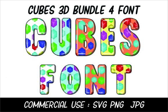 Cubes 3d Font for Bold Craft Designs