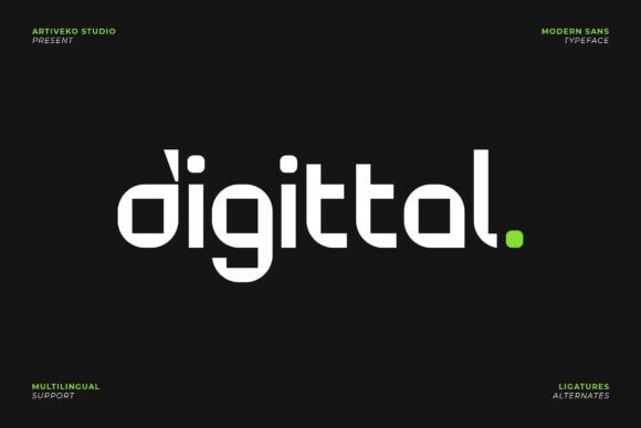 Digittal Font: Modern Sans Serif for Crafters