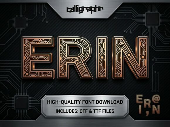 Erin: A Tech-Inspired Display Typeface for Modern Editors