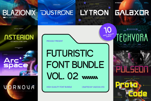 Futuristic Bundle Vol.02: Next-Gen Typeface for Marketers