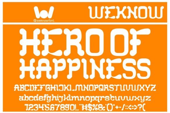 Hero of Happiness Font for Branding