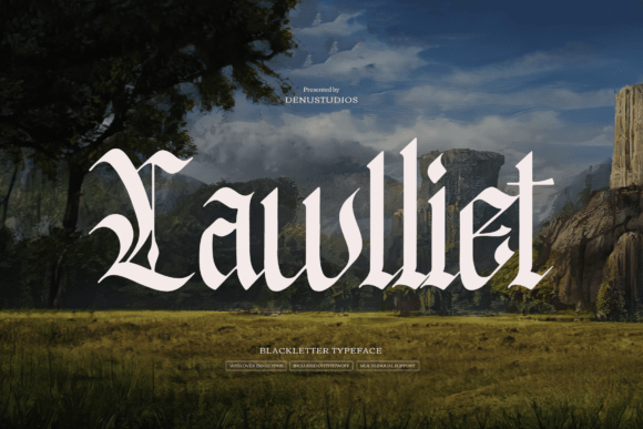 Lawlliet Typeface for Bold Gothic Branding
