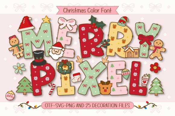 Merry Pixel: A Festive Color Font for Web Design