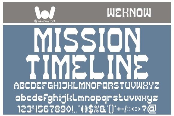 Mission Timeline Display Font for Editorial Design
