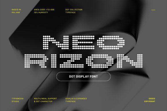 Neo Rizon: The Dot Display Font for Modern Brands