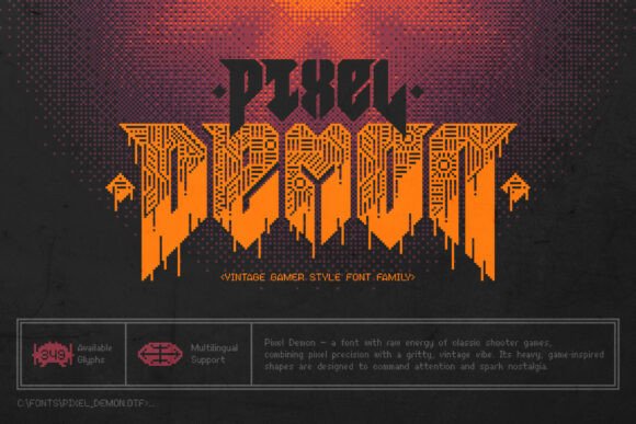 Pixel Demon: A Bold Typeface for Retro Branding