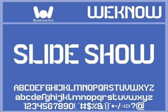 Slide Show Font for Modern Craft Designs