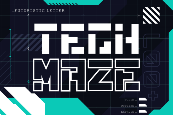 Techmaze: A Futuristic Display Font for Modern Brands