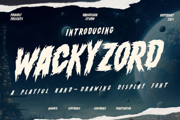 Wackyzord: A Bold Display Font for Sci-Fi Web Design